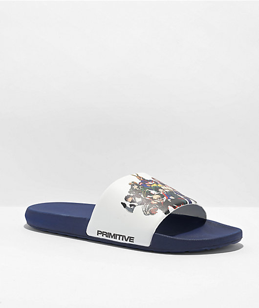 Primitive x My Hero Academia Blue Slide Sandals | Zumiez