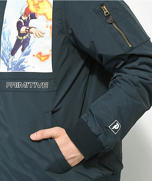 Primitive x My Hero Academia Shoto Todoroki Navy Blue & Grey