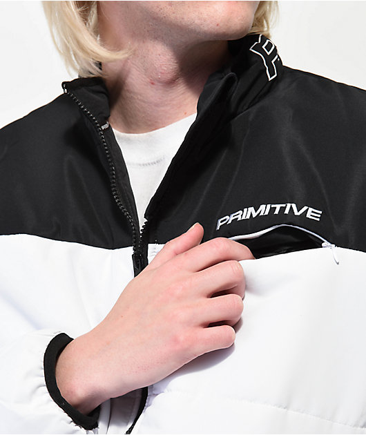 Primitive x My Hero Academia White & Black Puffer Jacket | Zumiez