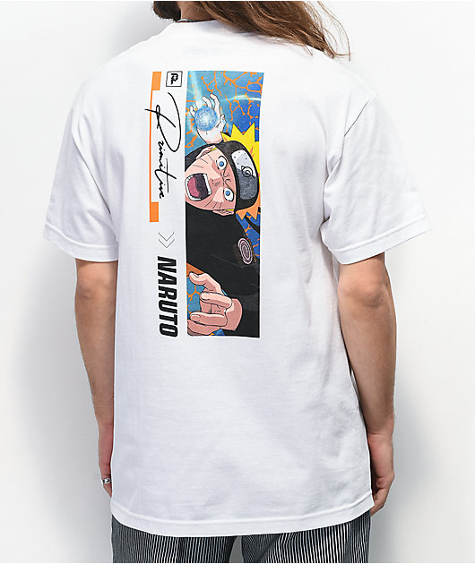 Primitive x Naruto Combat camiseta blanca