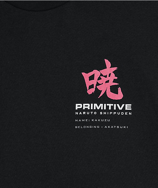 Primitive x Naruto II Kakuzu camiseta negra