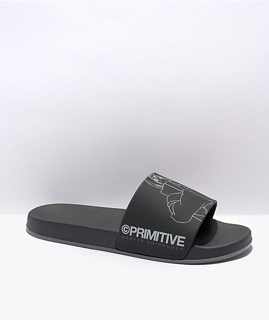 Primitive x Naruto Itachi Black Slide Sandals | Zumiez display picture 1