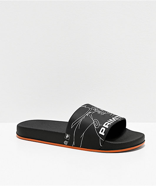 Primitive x Naruto Sasuke vs Naruto Black Slide Sandals