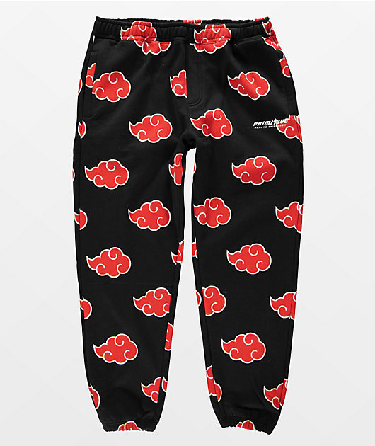 Primitive x Naruto Shippuden Akatsuki Black Sweatpants Zumiez