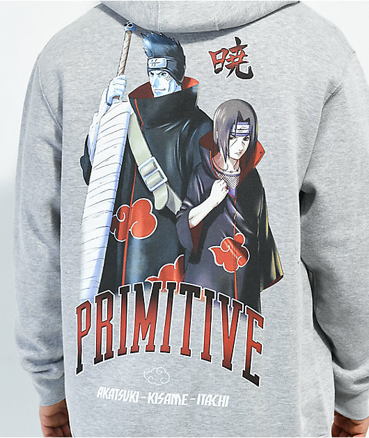 Primitive x Naruto Shippuden Akatsuki Grey Hoodie