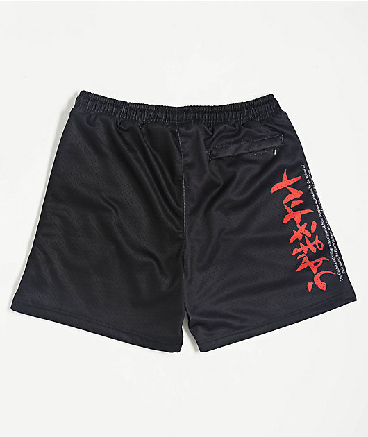 Primitive x Naruto Shippuden Beast Black Mesh Shorts | Zumiez