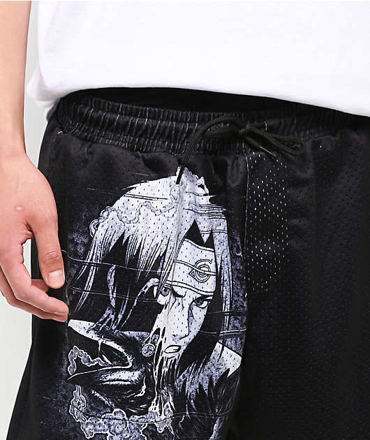 Primitive x Naruto Shippuden Clones Black Mesh Shorts | Zumiez
