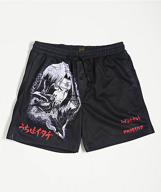 Primitive x Naruto Shippuden Clones Black Mesh Shorts | Zumiez