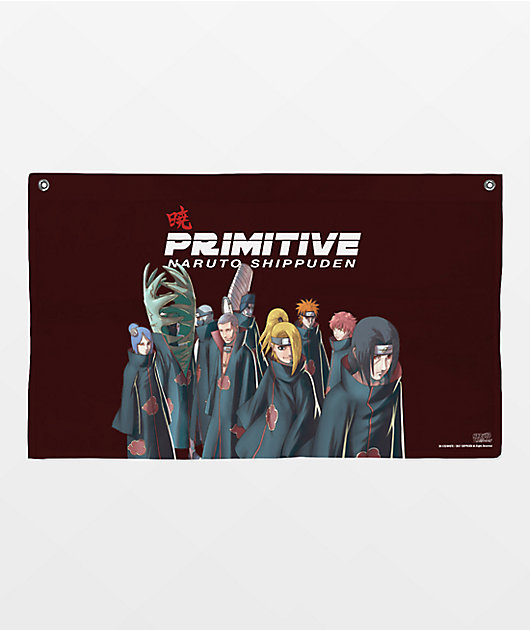 Primitive x Naruto Shippuden Criminal Clan Burgundy Banner