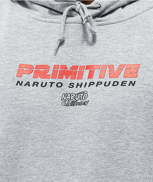 Primitive x Naruto Shippuden Itachi Uchiha Grey Hoodie