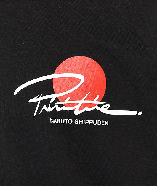 Primitive x Naruto Shippuden Itachi Warning Black Long Sleeve T