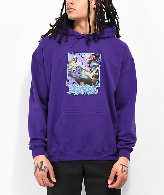 Primitive x Naruto Shippuden Kakashi \u0026 Kakuzu Purple Hoodie | Zumiez