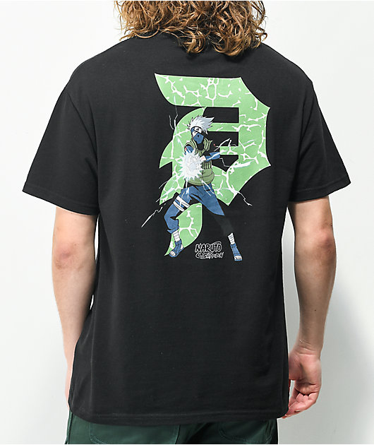 Primitive x Naruto Shippuden Kakashi Black T-Shirt | Zumiez