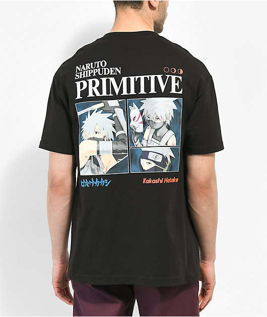 Primitive x Naruto Shippuden Kakashi Hatake Camiseta negra