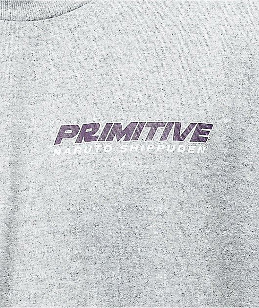 Primitive x Naruto Shippuden Madara Uchiha Grey T-Shirt