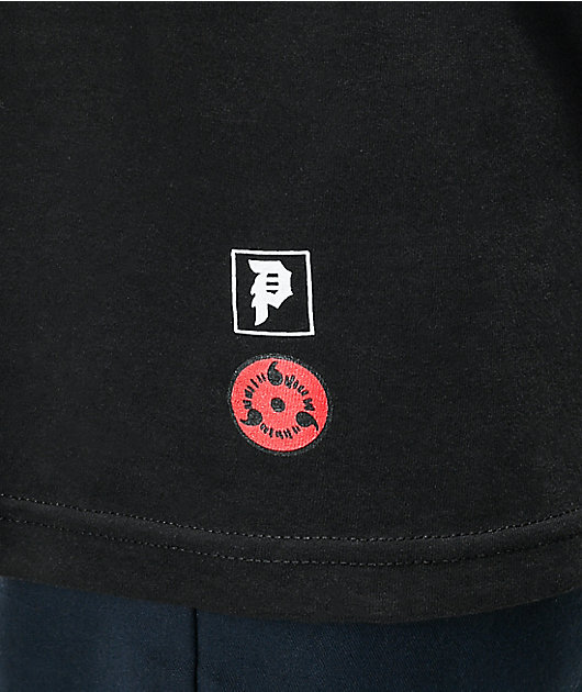 Primitive x Naruto Shippuden Sasuke Curse Mark Black T-Shirt