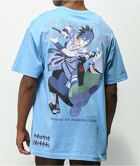 Primitive x Naruto Shippuden Sasuke vs. Kakashi Blue T-Shirt