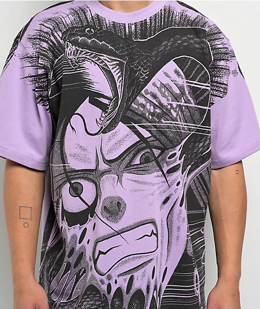 Primitive x Naruto Shippuden Snakes Lavender T-Shirt | Zumiez