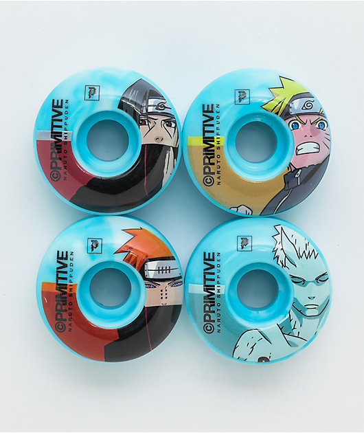 Primitive x Naruto Shippuden Team 54mm Swirl Skateboard Wheels