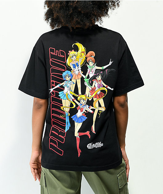Primitive x Sailor Moon Sailor Guardians Black T-Shirt