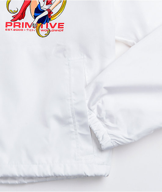 Primitive x Sailor Moon Serena White Crop Coaches Jacket