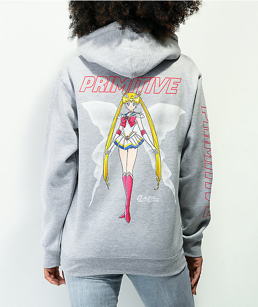 Primitive x Sailor Moon Super Sailor Moon Grey Hoodie Zumiez