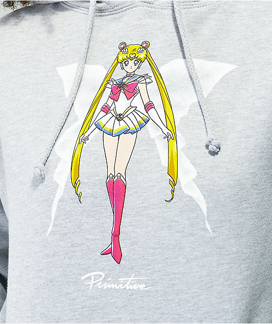 casado seré fuerte Receptor Primitive x Sailor Moon Super Sailor Moon sudadera con capucha gris