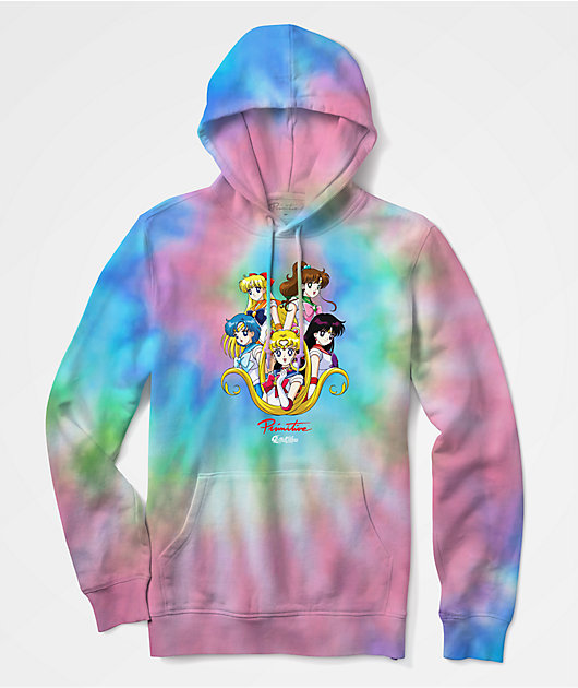 primitive x sailor moon tie dye hoodie