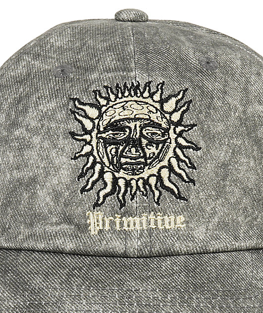 Primitive x Sublime Backstage Grey Wash Strapback Hat | Zumiez