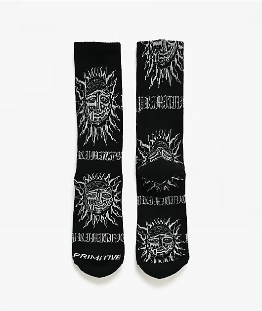 Primitive x Sublime Day Shift Black Crew Socks
