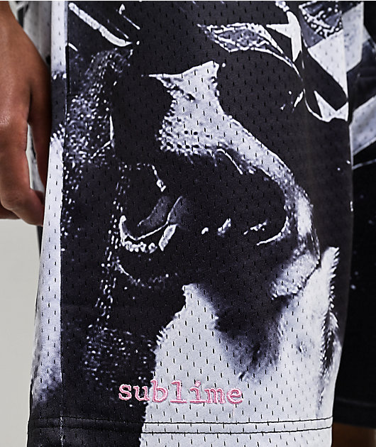 Primitive x Sublime Dog Days Black Mesh Shorts