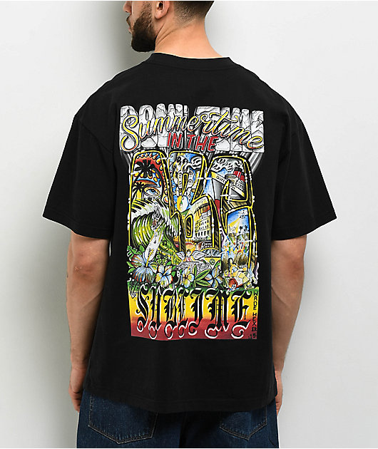 ★Primitive x Sublime Zine T-Shirt 関税込★ Primitive x Sublime Neighbors Black T-Shirt | Zumiez