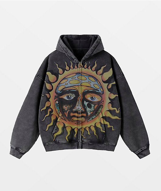 Primitive x Sublime Rise Black Wash Heavyweight Zip Hoodie