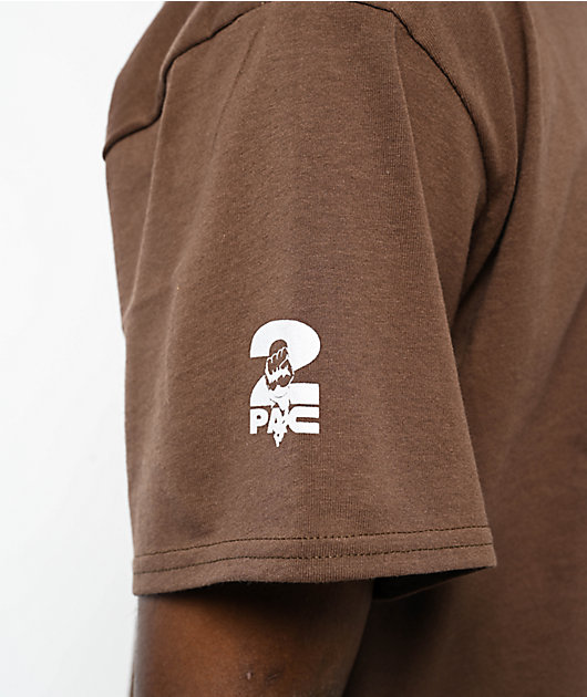 Primitive x Tupac Icon Brown T-Shirt | Zumiez