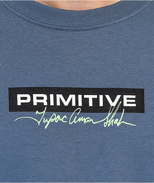 Primitive x Tupac Shadows Blue T-Shirt