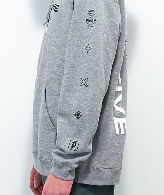 Primitive x Zildjian Flight Grey Hoodie