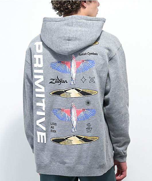 Primitive x Zildjian Flight Grey Hoodie | Zumiez