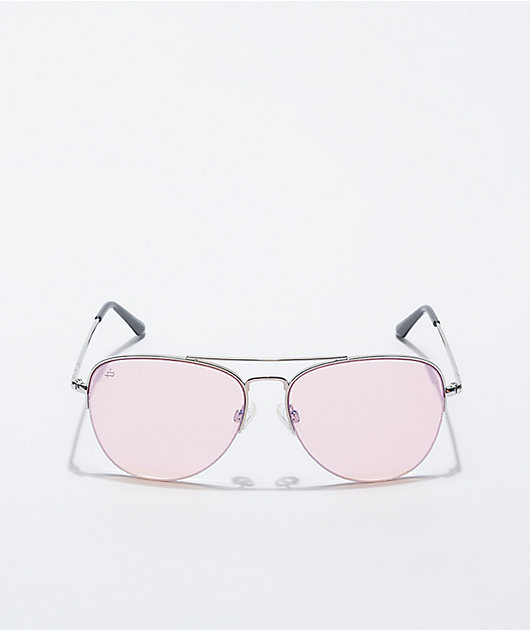 Prive Revaux x Nyjah Huston Hollywood Silver & Pink Sunglasses