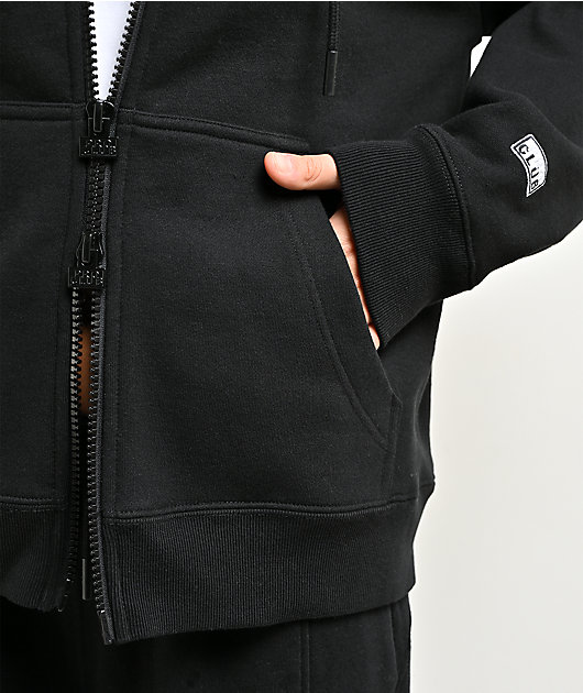 Pro Club Basic Black Heavyweight Zip Hoodie