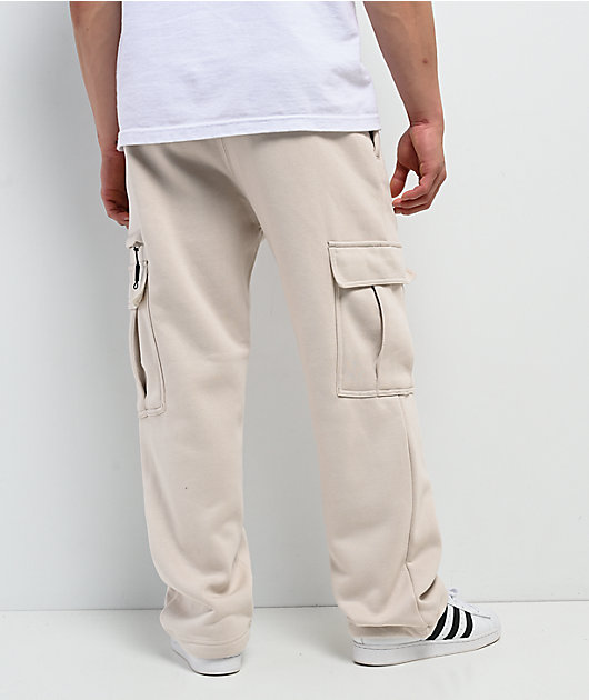 Pro Club Beige Cargo Sweatpants