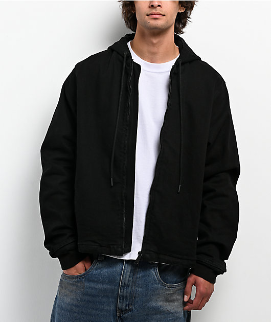 Pro Club Black Heavyweight Denim Zip Hoodie