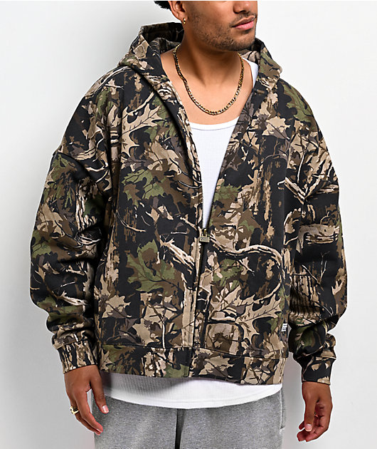 【PRO CLUB】 camouflage half zip jacket Pro Club Camo Heavyweight Zip Hoodie | Zumiez