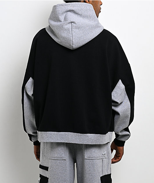 Pro Club Color Block Black & Grey Heavyweight Zip Hoodie