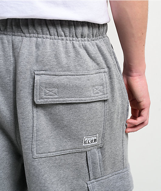Pro Club Grey Heavyweight Cargo Sweatpants