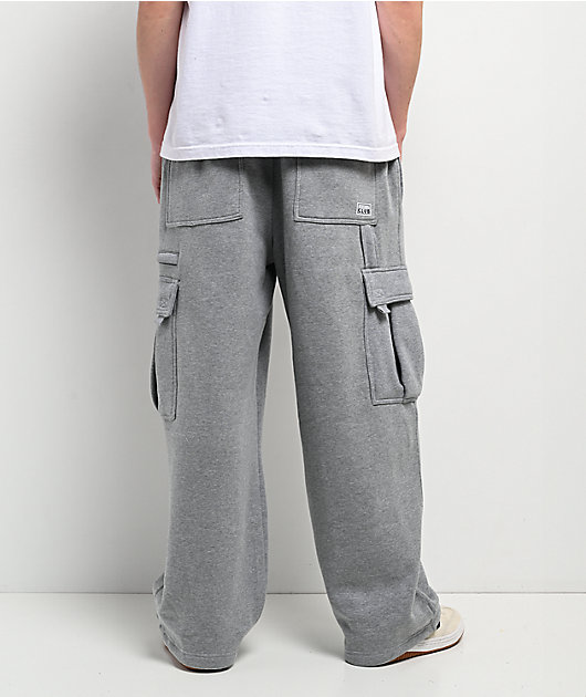 Pro Club Grey Heavyweight Cargo Sweatpants