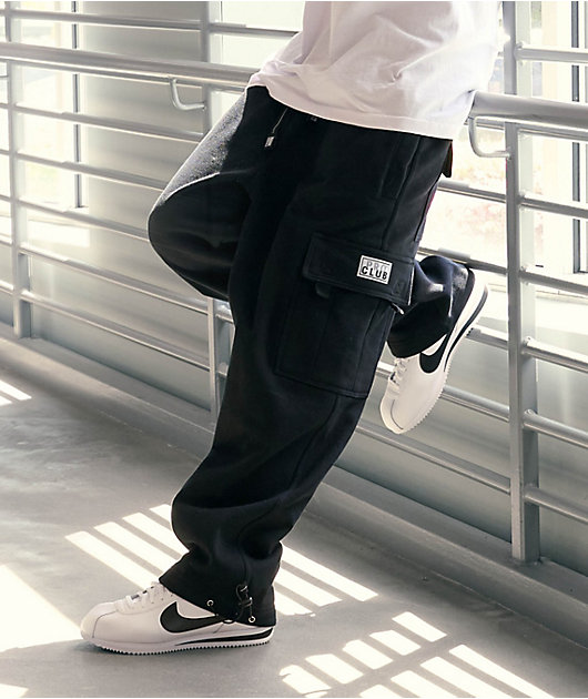 Pro Club Heavyweight Black Cargo Sweatpants | Zumiez