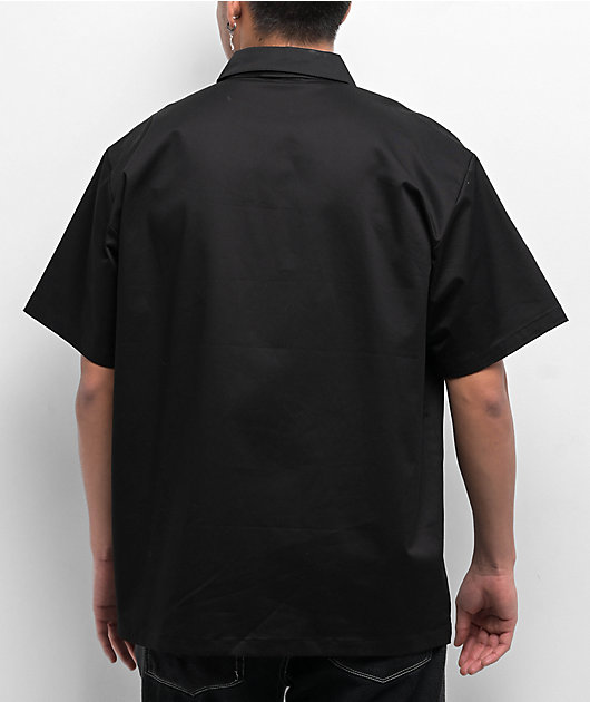 Pro Club Heavyweight Black Half Zip Work Shirt