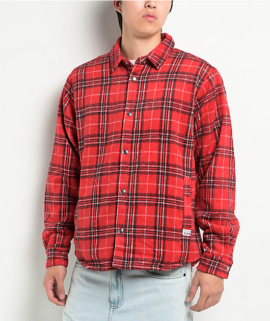 Pro Club Heavyweight Red Plaid Flannel Work Jacket | Zumiez