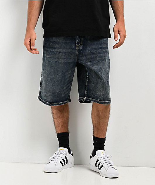 Pro Club Heavyweight Relaxed Dark Stonewash Denim Shorts | Zumiez