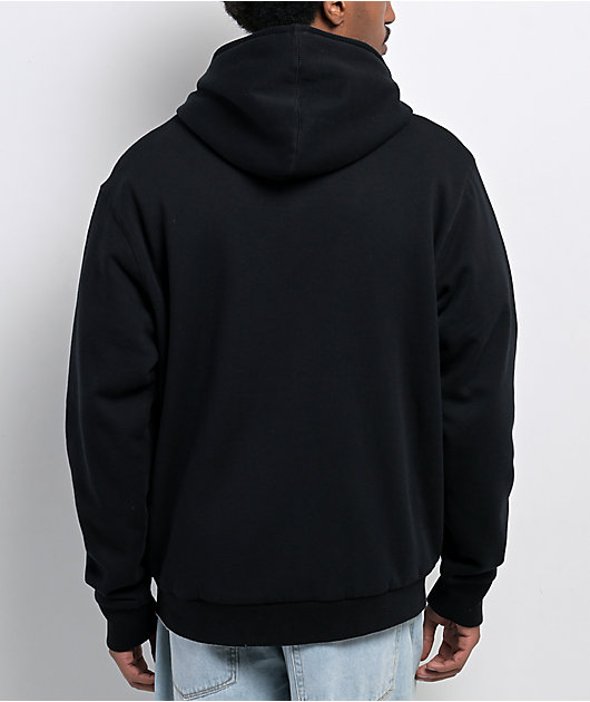 Pro Club Heavyweight Reversible Thermal Grey & Black Zip Hoodie